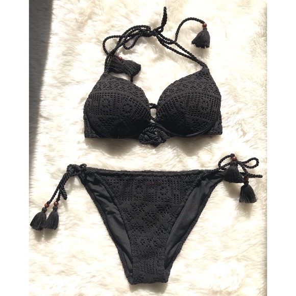 Victoria's Secret Other - RARE Victoria’s Secret Black Push Up Bikini Set